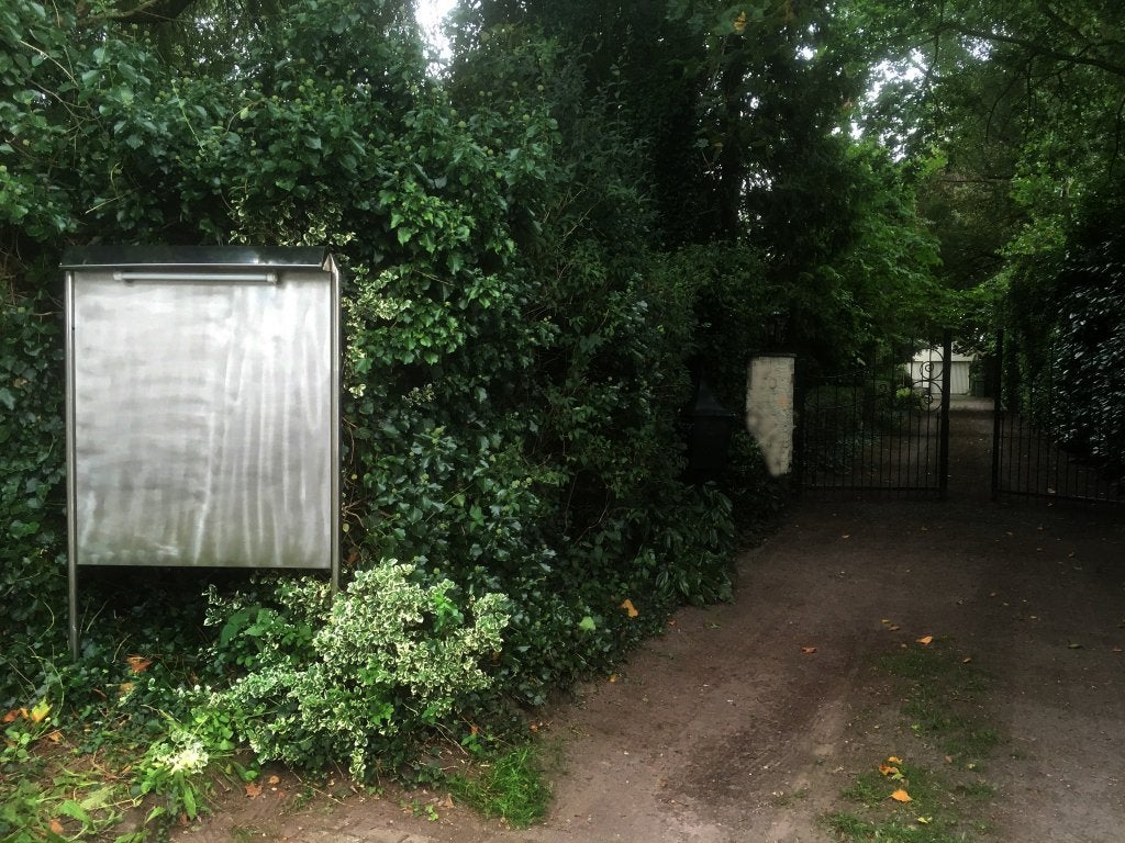 Reclamebord buiten, verlichting afstandsbediening, 125 x 107, Aankleding buiten, Ophalen, Gebruikt, Overige typen