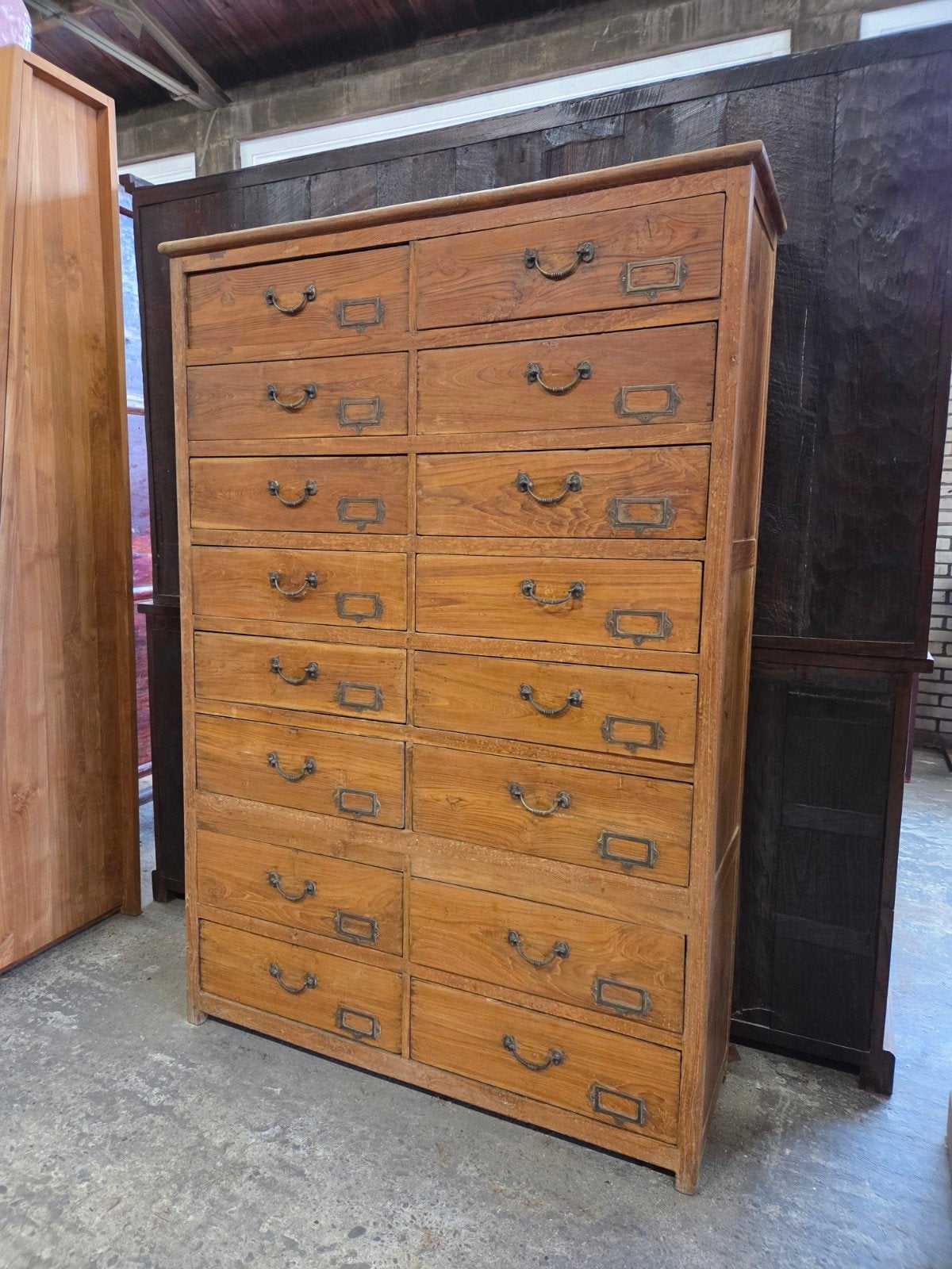 Prachtige archiefkast ~ladekast ~apothekerskast~kantoorkast, Huis en Inrichting, Kasten | Ladekasten, Ophalen, 100 tot 150 cm