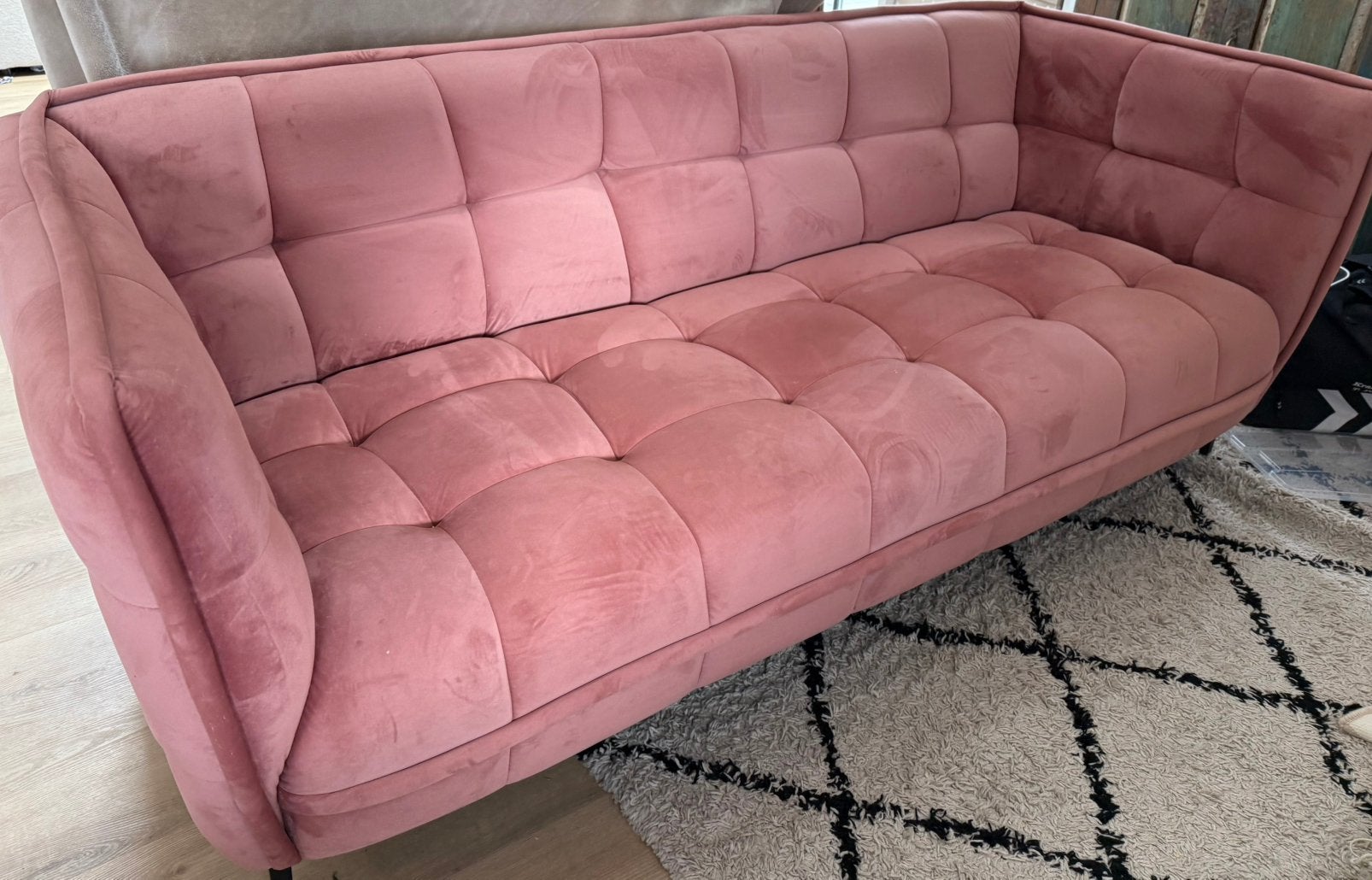 Bank in vintage kleur loungebank, Ophalen, Zo goed als nieuw, 75 tot 100 cm