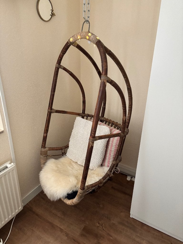 Hangstoel met plafondbevestiging, Ophalen, Gebruikt, Bruin, Bohemian