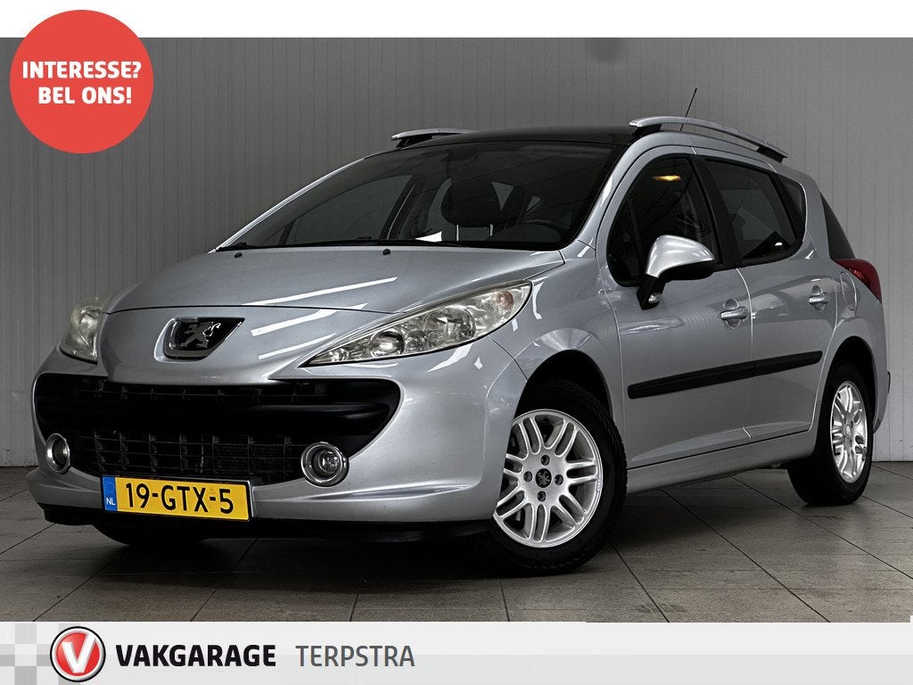 Peugeot 207 SW 1.6 VTi XS/ Panorama-Dak/ 15'' LMV/ Clima/ El, Auto's, Voorwielaandrijving, Stof, Gebruikt, Zwart