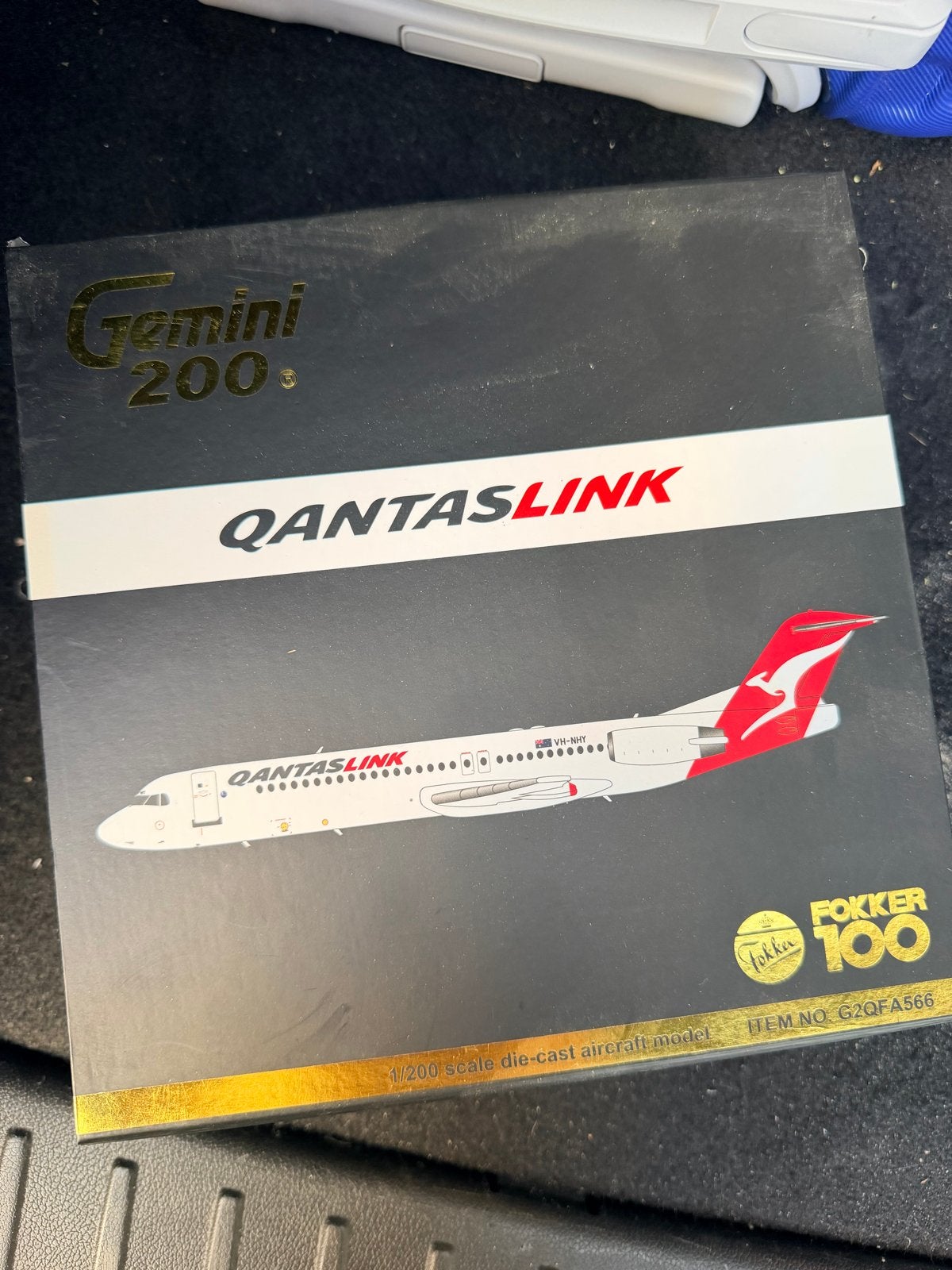 Gemini 200 QantasLink Fokker 100 Schaalmodel 1:200, Overige merken, 1:200 of kleiner, Verzenden, Zo goed als nieuw