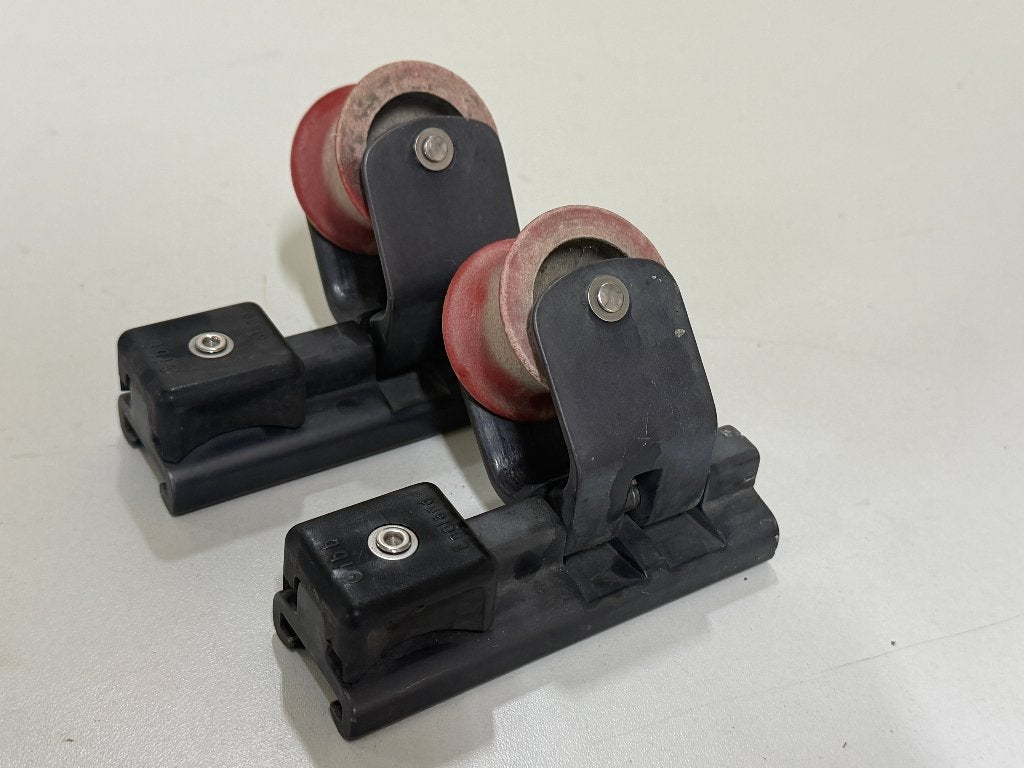 2 x Genuaslede 25 mm, Watersport en Boten, Accessoires en Onderhoud, Ophalen of Verzenden, Gebruikt, Lijn of Blok
