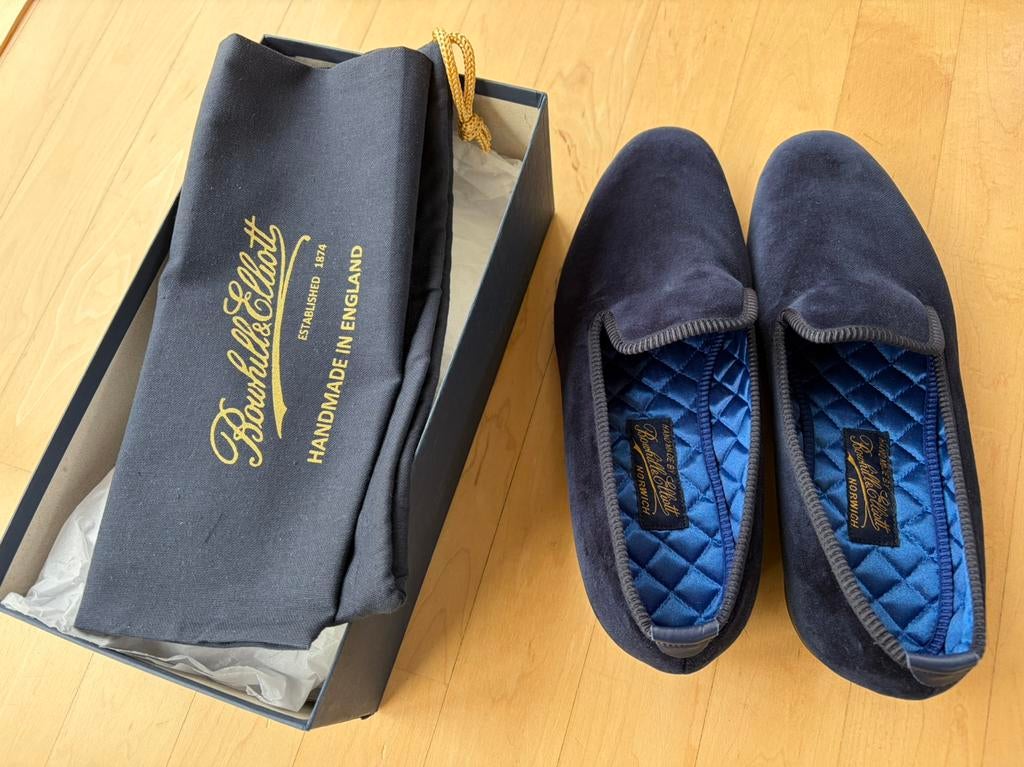 nieuwe Bowhill & Elliott slippers maat 11, Blauw, Nieuw, Ophalen of Verzenden, Pantoffels of Sloffen