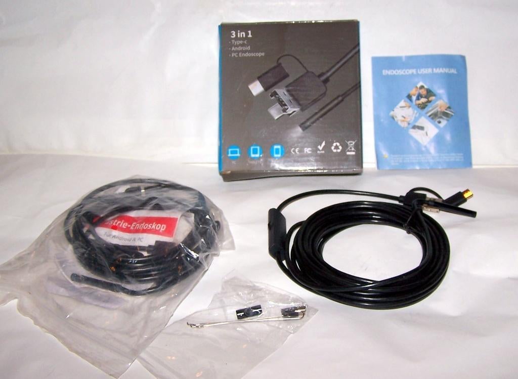2x industriele 3-in 1 endoscope voor Android en PC. Nieuw., Ophalen of Verzenden, Nieuw, Overige meters