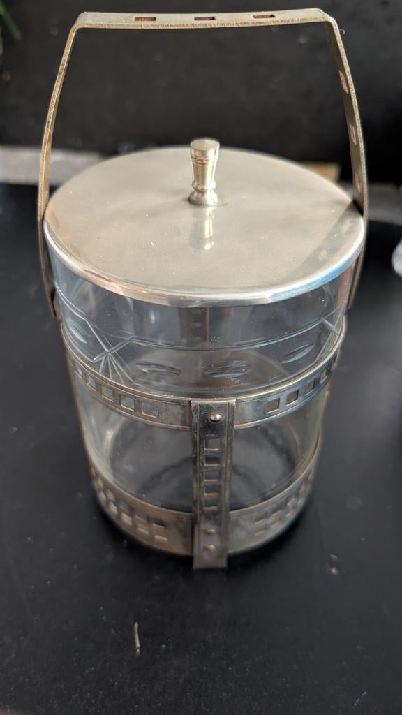 Art Deco Vintage Koektrommel (1920) - Glas Onbeschadigd, Antiek en Kunst, Ophalen of Verzenden