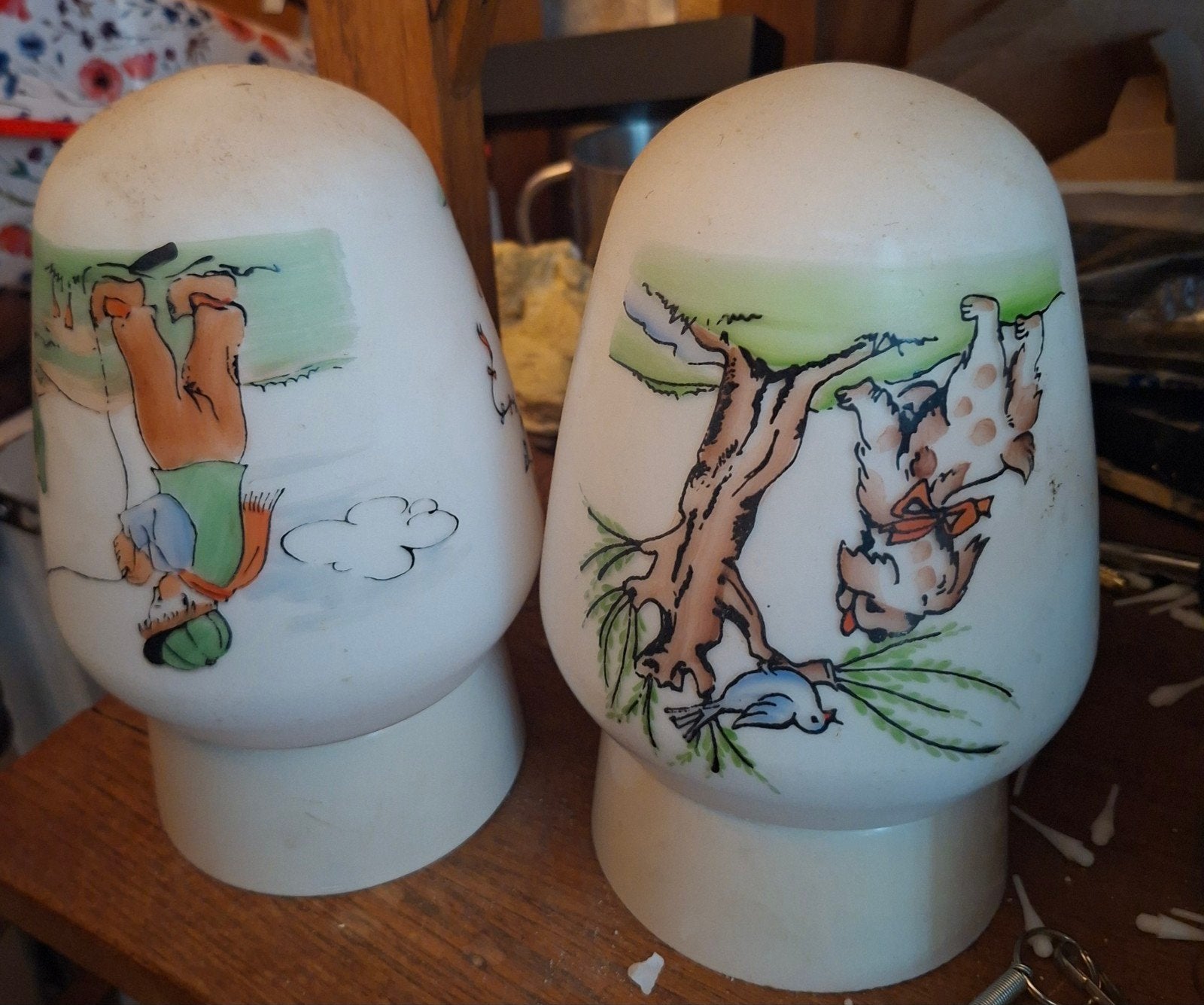 Vintage Geïllustreerde Zout- en Pepervaatjes, Ophalen of Verzenden