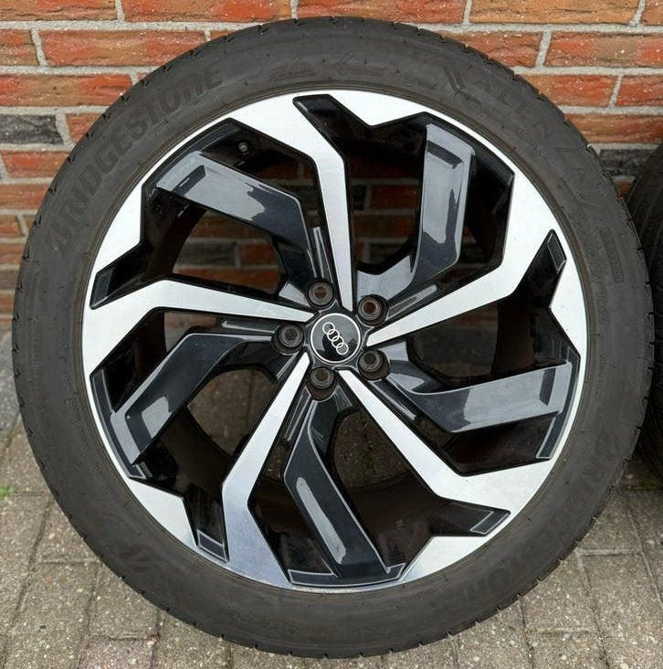 ✅ 21” Originele Audi Sport E-tron Velgen + AO Bridgestone z, Auto-onderdelen, Banden en Velgen, Ophalen, Gebruikt, 265 mm, Banden en Velgen