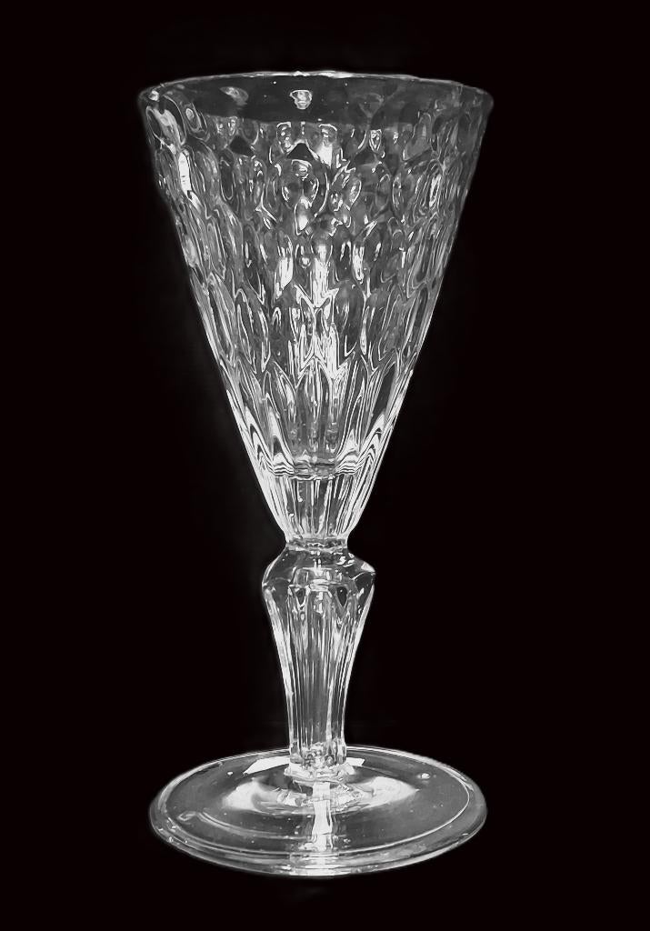 Gesteeld Wijnglas, vroeg 18e eeuw, Frankrijk, Ophalen of Verzenden