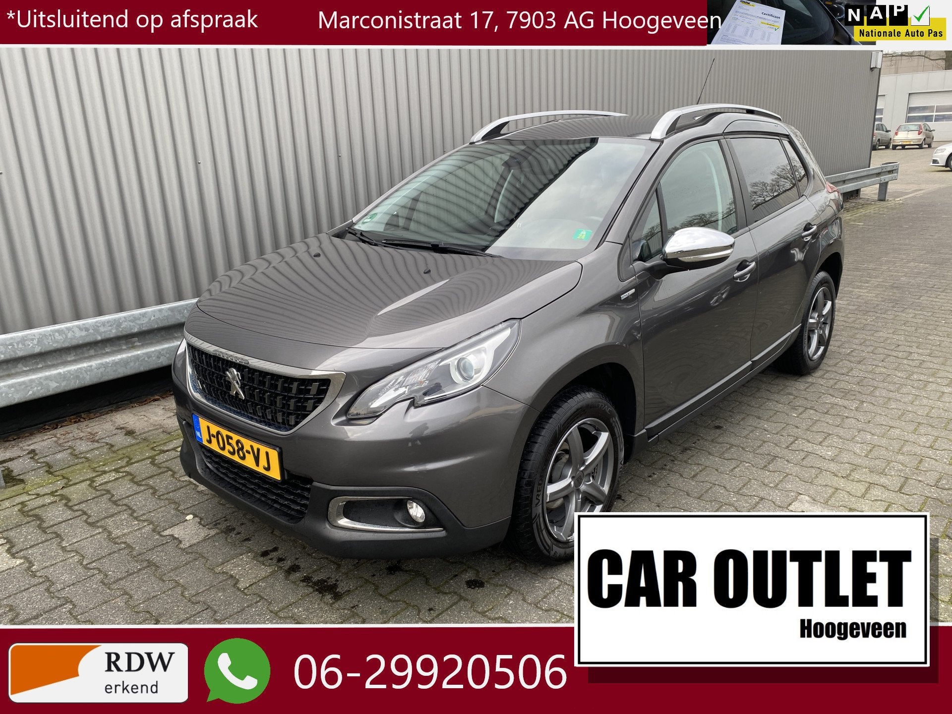 Peugeot 2008 1.2 PureTech Blue Lion Clima, CC, Carplay, Navi, Voorwielaandrijving, 83 pk, Stof, Gebruikt