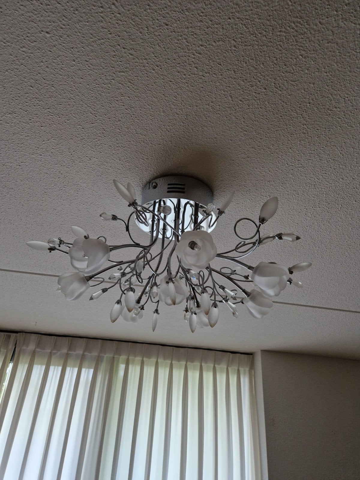 Aparte plafonniere, Ophalen, Zo goed als nieuw, Glas, Plafondlamp