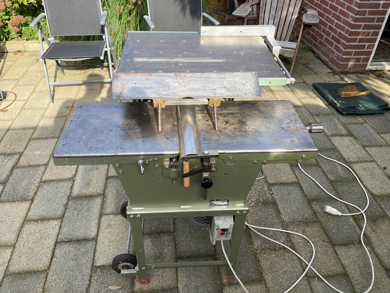 Scheppach Prima HM 1 Combi, vlak en vandiktebank/ zaagtafel, Ophalen, Gebruikt, 70 mm of meer, Overige typen