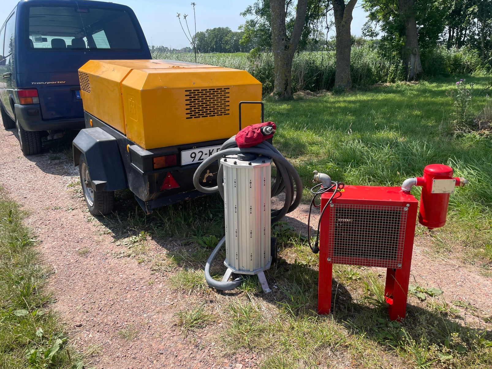 Straal set ibix 25 hd luchtgommen, 100 liter of meer, Ophalen, Zo goed als nieuw