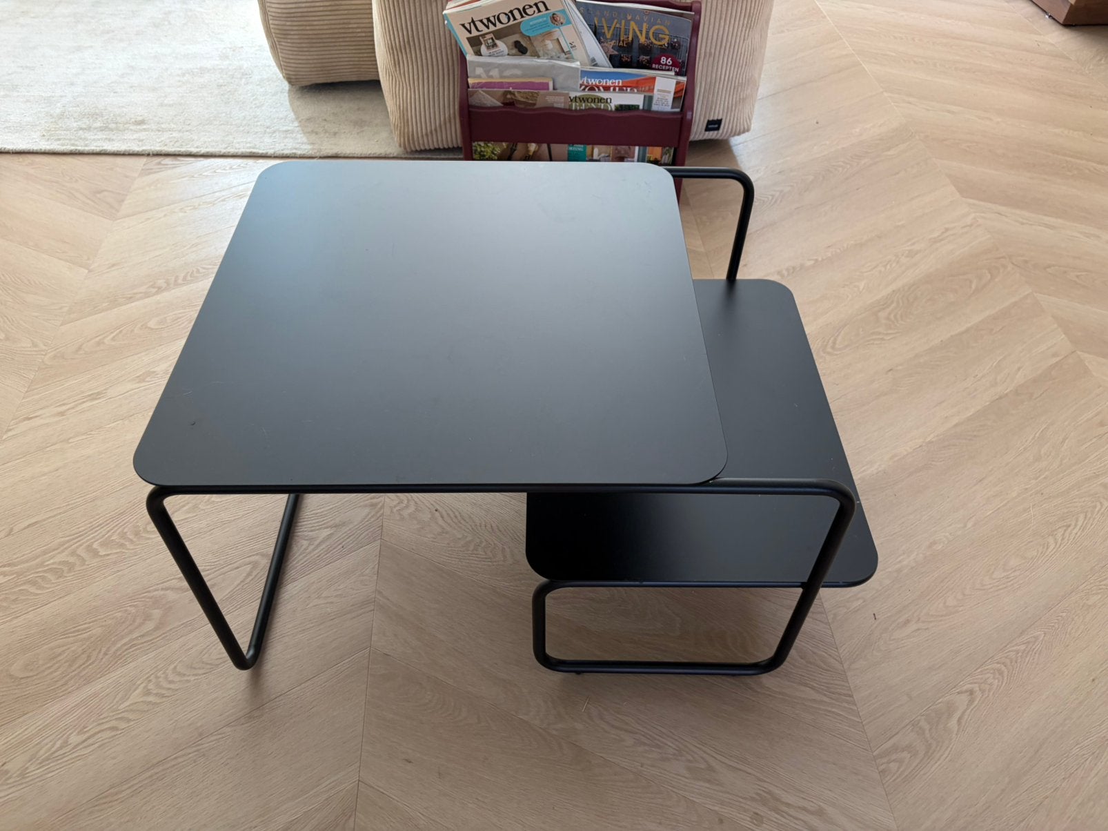 Ferm living level tafel groot, Ophalen of Verzenden, Zo goed als nieuw, Rechthoekig, 50 tot 100 cm