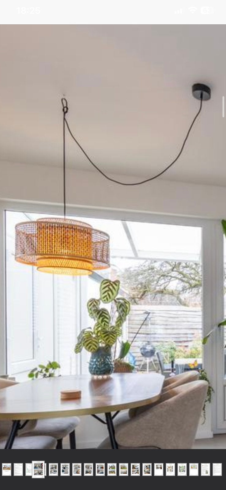 GOOD&MOJO Bhutan Hanglamp L, Ophalen, Zo goed als nieuw, Overige materialen, Minder dan 50 cm