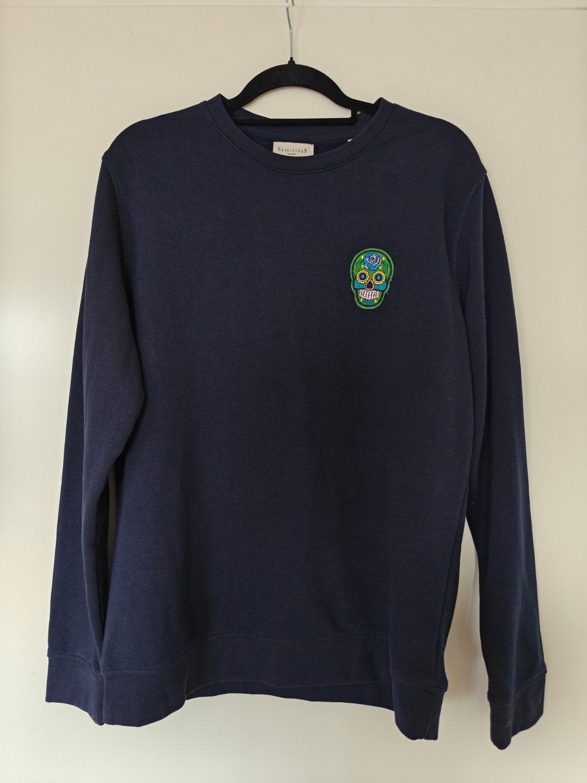 Suspicious Antwerp dames trui maat L donkerblauw, Blauw, Maat 42/44 (L), Gedragen, Suspicious Antwerp