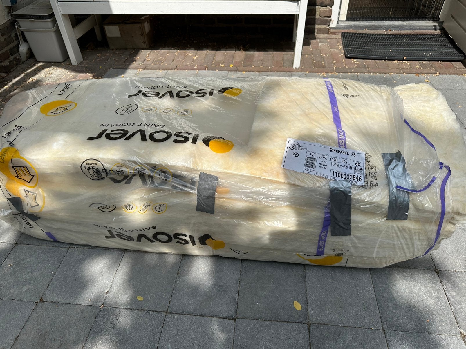 Glaswol 1350 x 600 [mm] gratis, Ophalen, 4 tot 8 cm, Zo goed als nieuw, Minder dan 5 m²