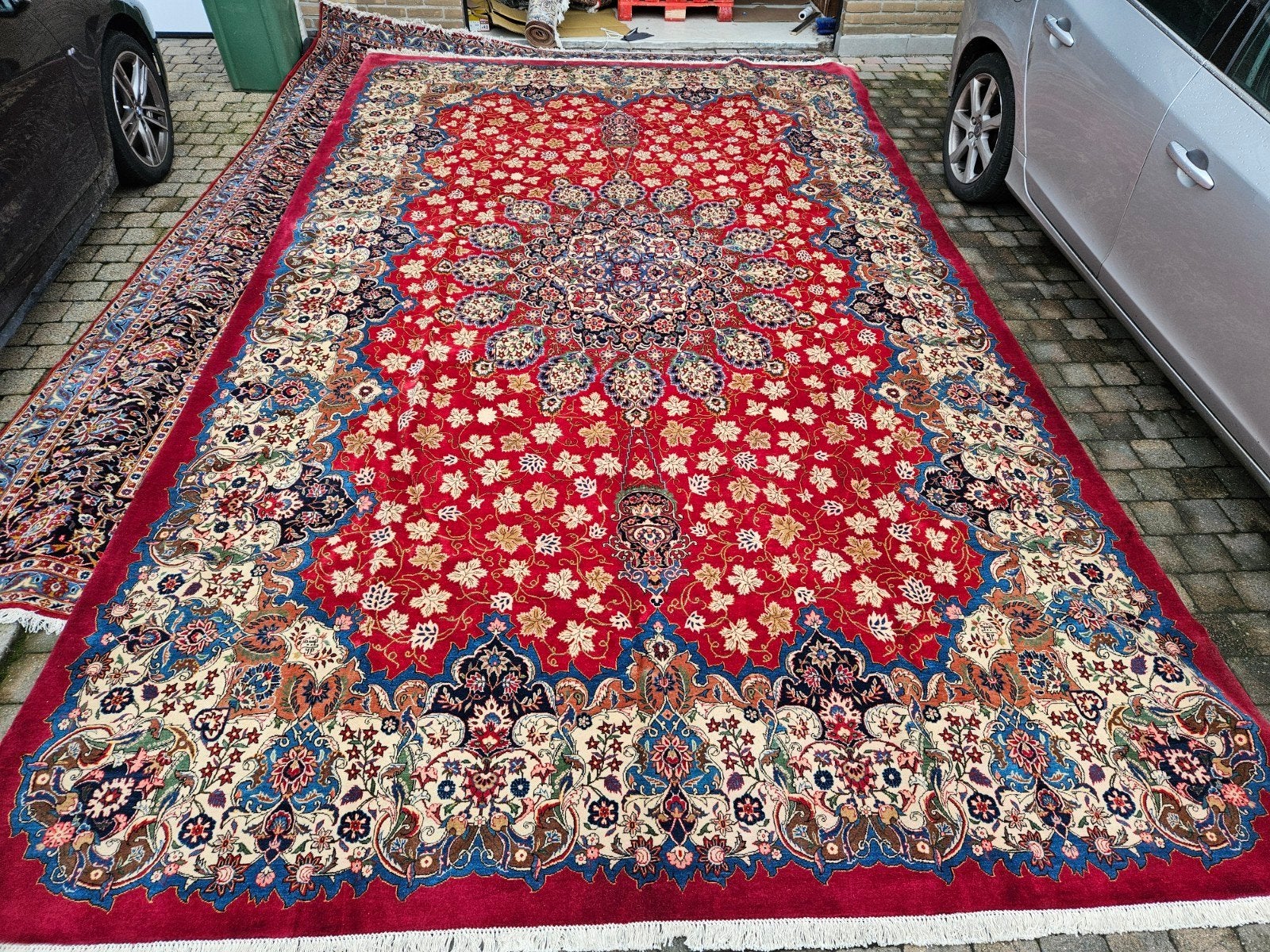 Handgeknoopt perzisch tapijt kashmar 497x302, Info@SlatsAntiek.nl, Perzisch, Vof Slats Antiek, Ophalen of Verzenden