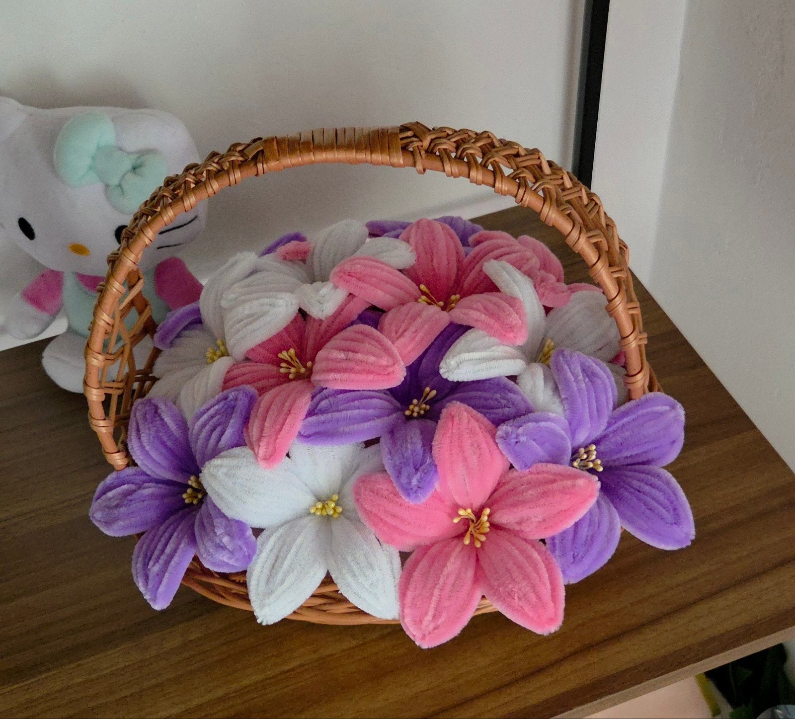 Mandje met bloemetjes, Ophalen of Verzenden