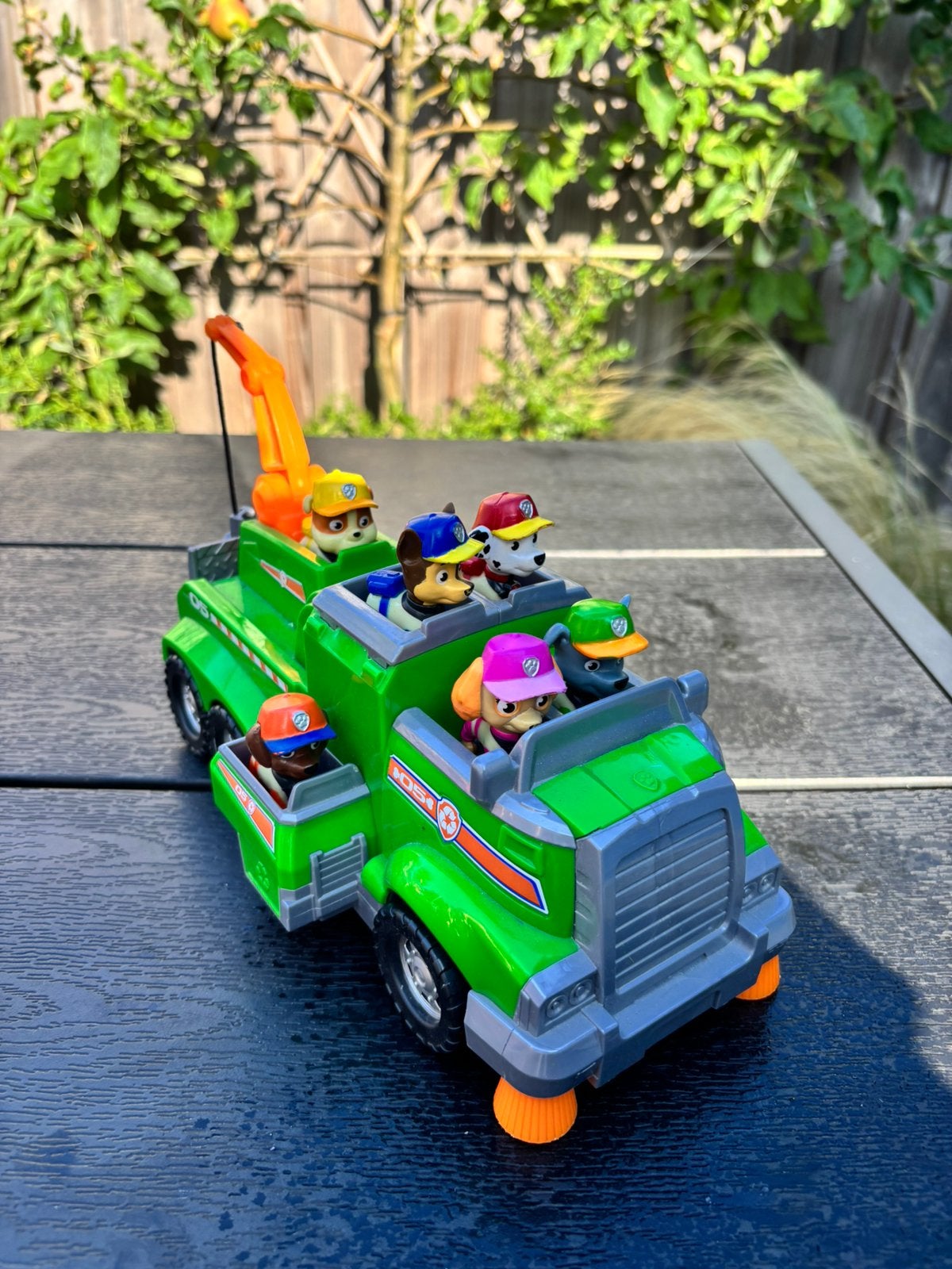 Paw Patrol Rocky Truck (05) + 6 mini-pups – compleet, Ophalen of Verzenden, Gebruikt
