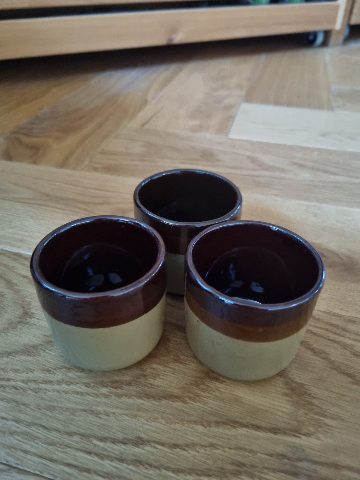 Set van 3 vintage aardewerk bekers, Ophalen
