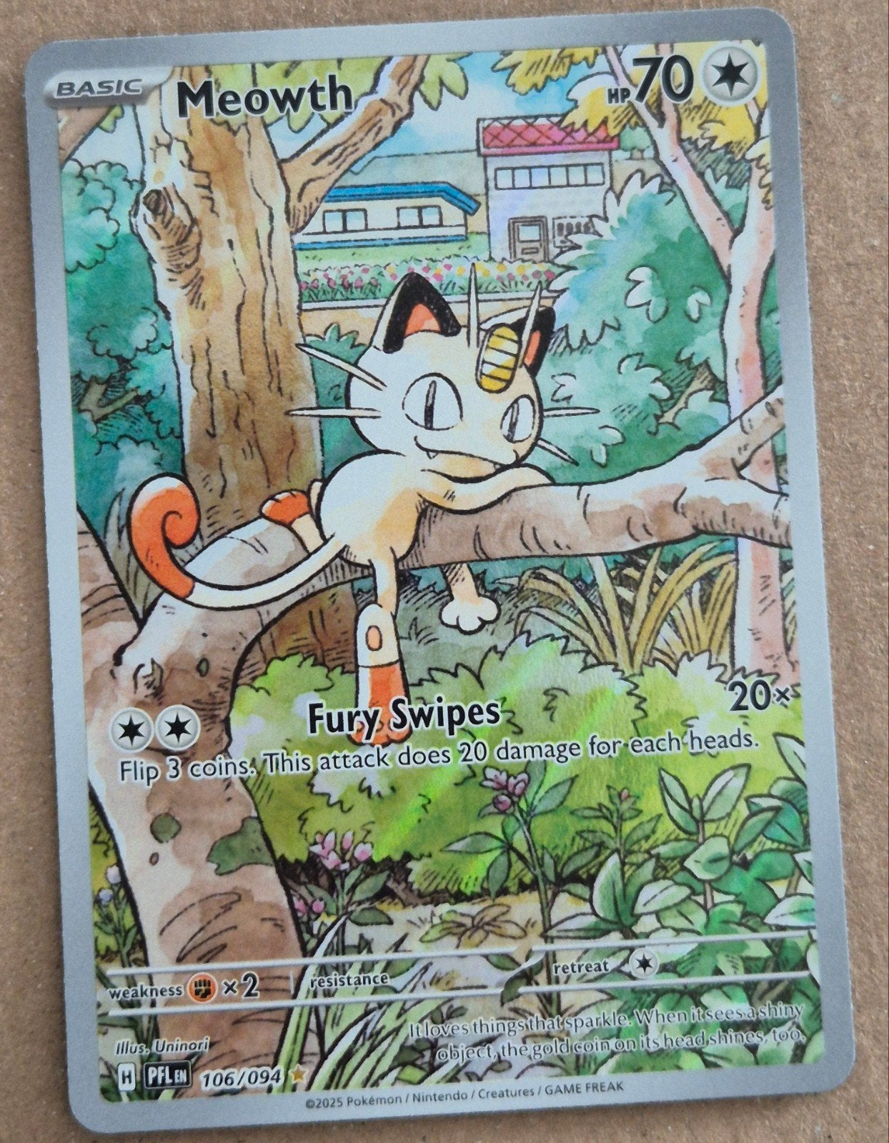 Meowth - 106/094 - Phantasmal Flames (PFL 106) - NM, Ophalen of Verzenden, Nieuw, Losse kaart