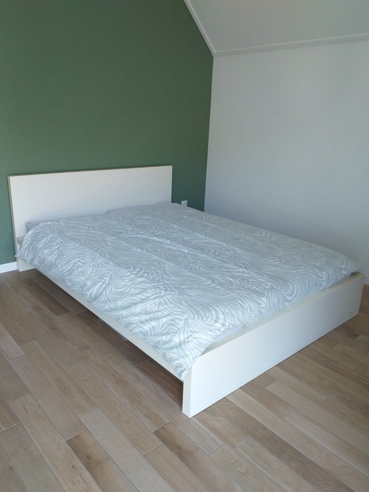 Malm Bedonderstel, hoog, wit, 140×200 cm Ikea, Ophalen, Overige materialen, Gebruikt, Wit