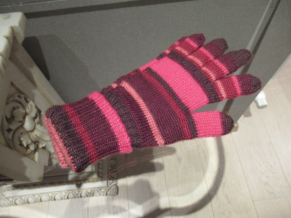 Nieuwe gestreepte wollen InWear handschoenen, mt 7 en 7,5, Maat 38/40 (M), Verzenden, Nieuw, Inwear