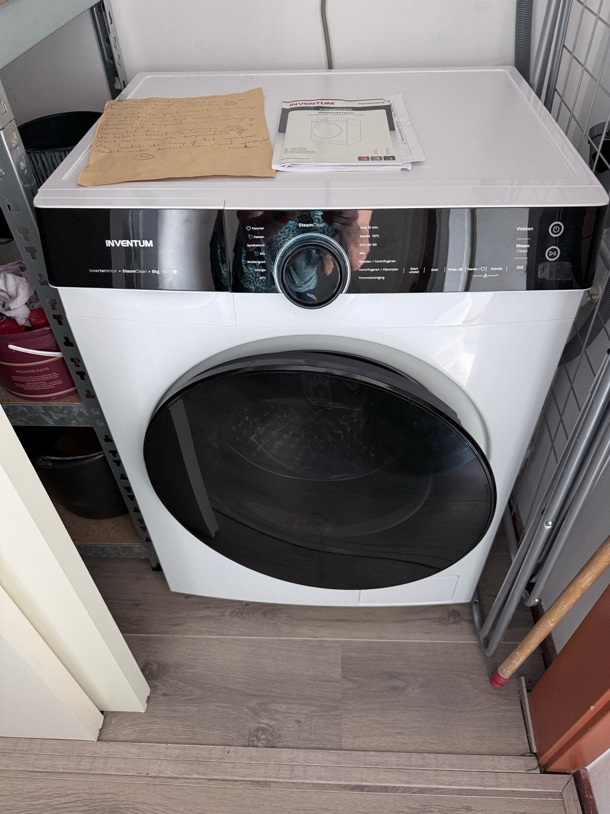 Inventum VWM8010W Wasmachine - 8kg, 1400 toeren, SteamClean, Ophalen, 1200 tot 1600 toeren, 8 tot 10 kg, Zo goed als nieuw