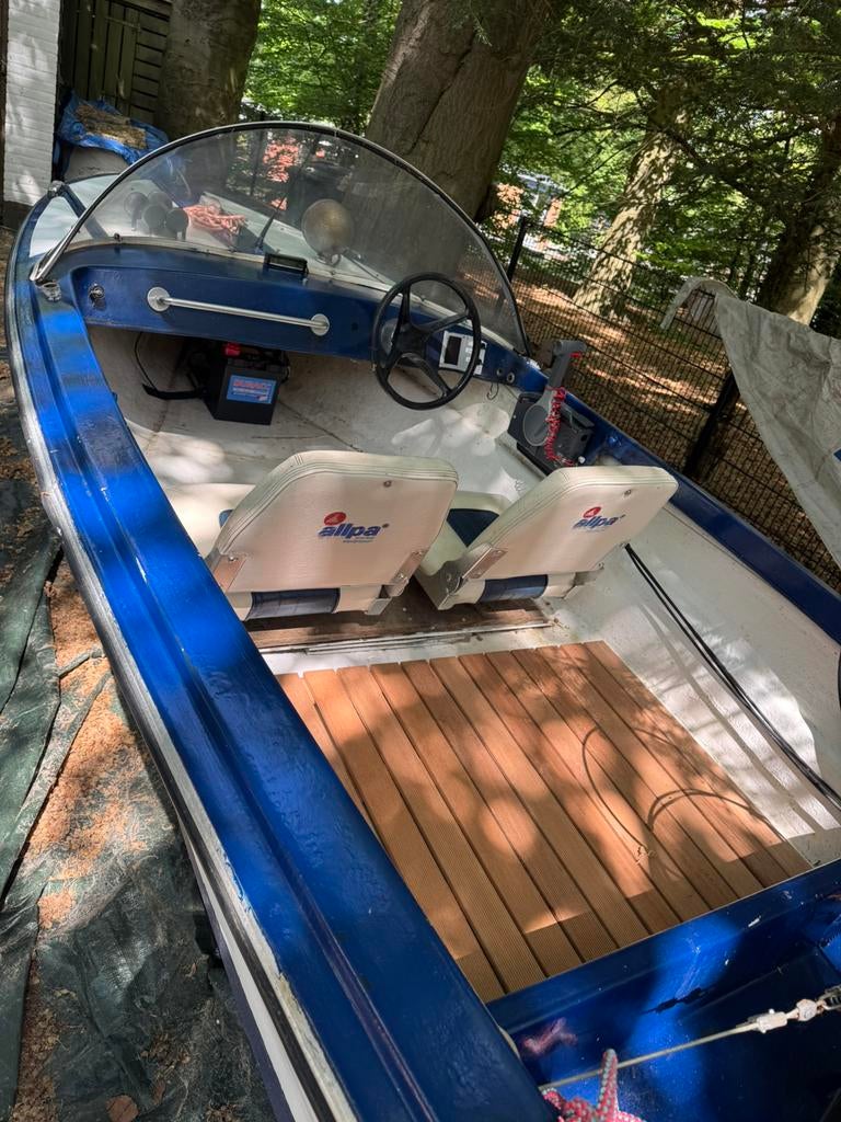 Placom 360 speedbootje met Yamaha 4takt 8PK buitenboordmotor, Ophalen, Gebruikt, Minder dan 70 pk, Buitenboordmotor