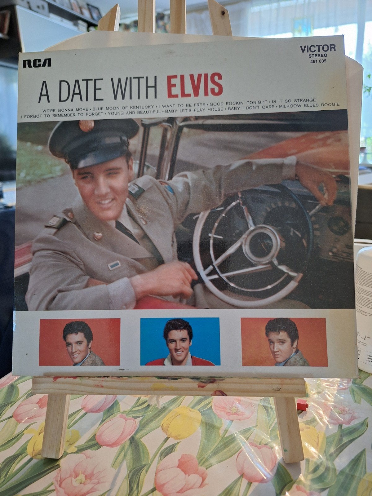 Elvis Presley - A Date with Elvis (Stereo LP), Ophalen of Verzenden, 1960 - 1969, Gebruikt, 12 inch