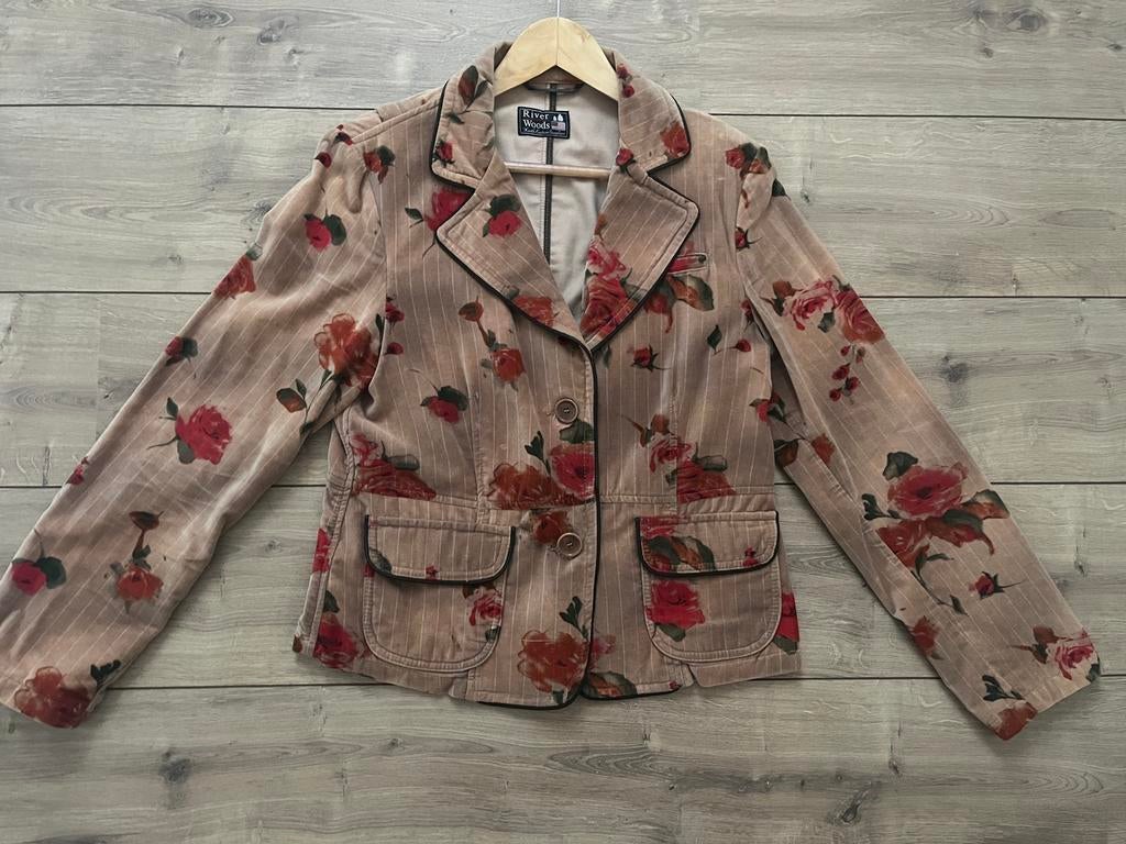 Prachtig River Woods colbert blazer jasje maat 42 bruin, Ophalen of Verzenden, Zo goed als nieuw, Maat 42/44 (L), Bruin