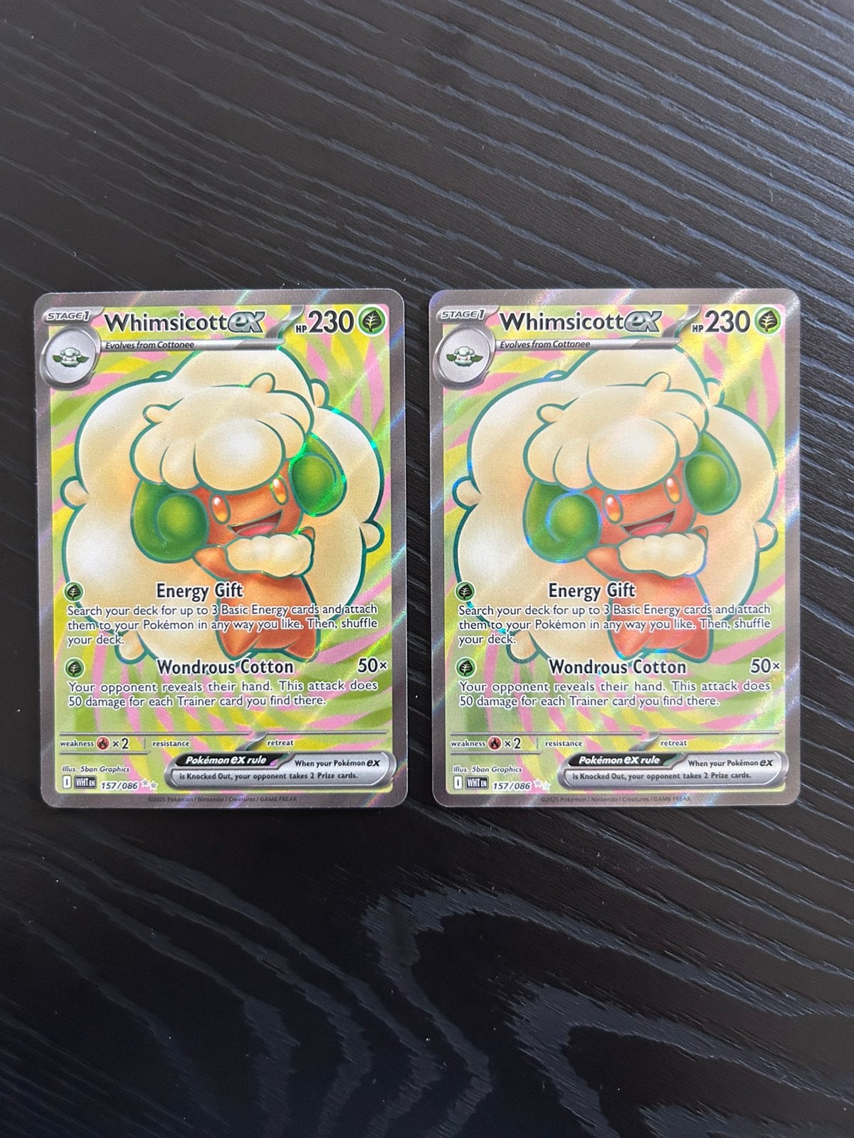 Whimsicott EX 2x, Ophalen of Verzenden, Nieuw, Meerdere kaarten