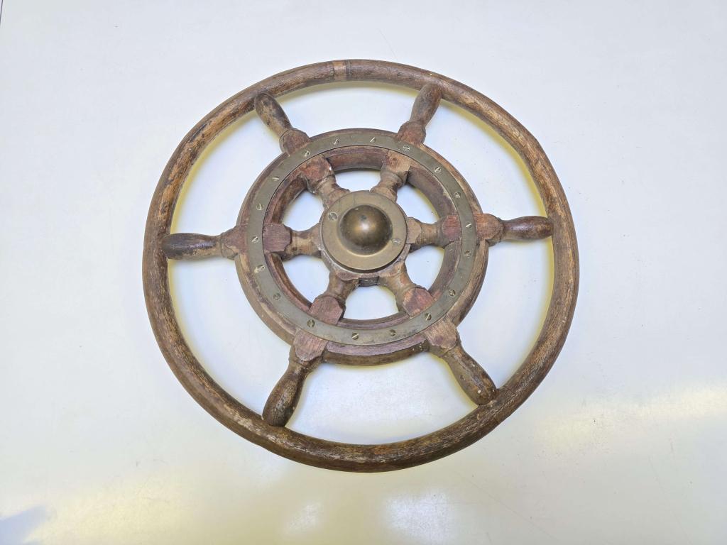 Decoratief vintage STUURWIEL, Watersport en Boten, Bootonderdelen, Niet ingevuld, Gebruikt, Overige typen, Niet ingevuld