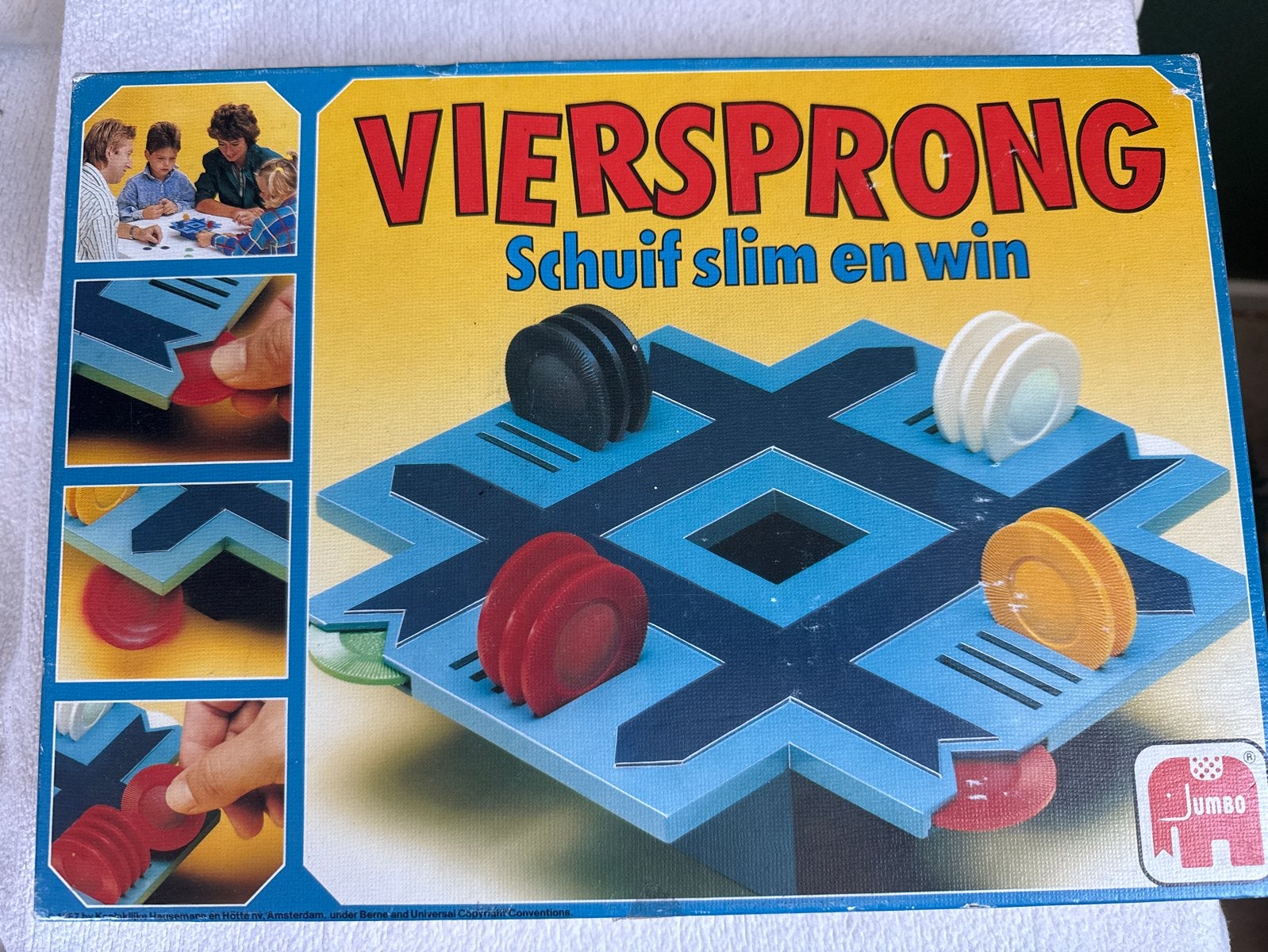Viersprong: Schuif slim en win - Jumbo bordspel, Hobby en Vrije tijd, Gezelschapsspellen | Bordspellen, Een of twee spelers, Ophalen of Verzenden
