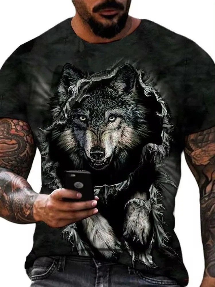 T-Shirts Wolven, Ophalen of Verzenden, Nieuw, Overige maten, Zwart