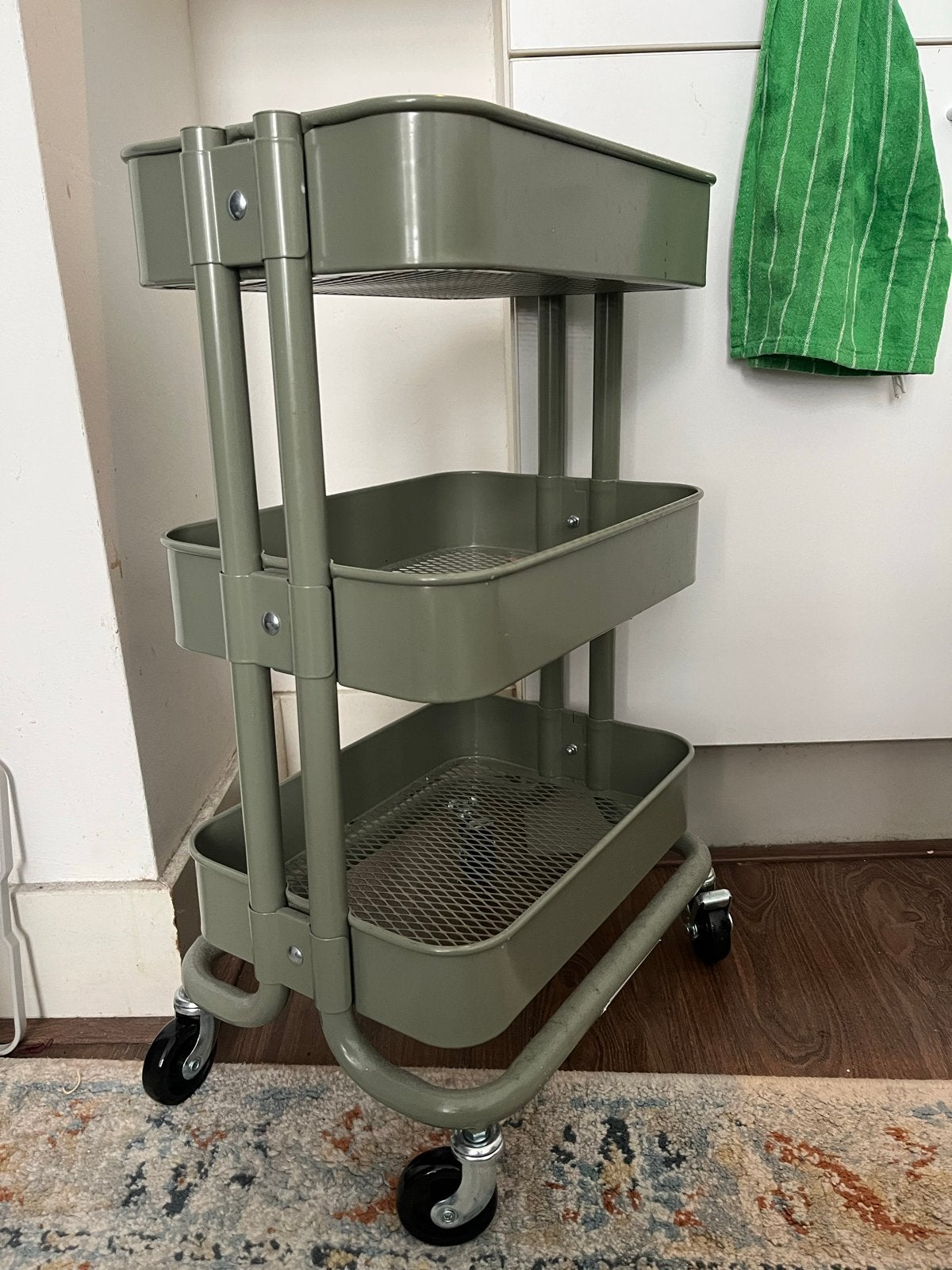 IKEA RÅSKOG Roltafel - Grijsgroen, Ophalen, Zo goed als nieuw