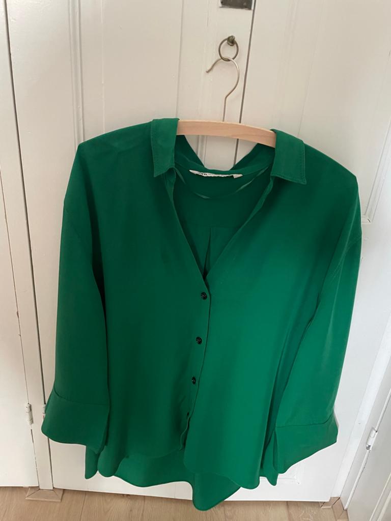 Zara Groene Blouse en Broek Set - Maat XL, Verzenden, Maat 42/44 (L), Zo goed als nieuw, Lang