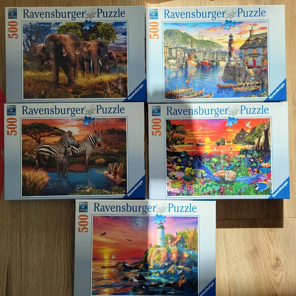 Ravensburger 500st puzzels, Ophalen, 500 t/m 1500 stukjes, Zo goed als nieuw