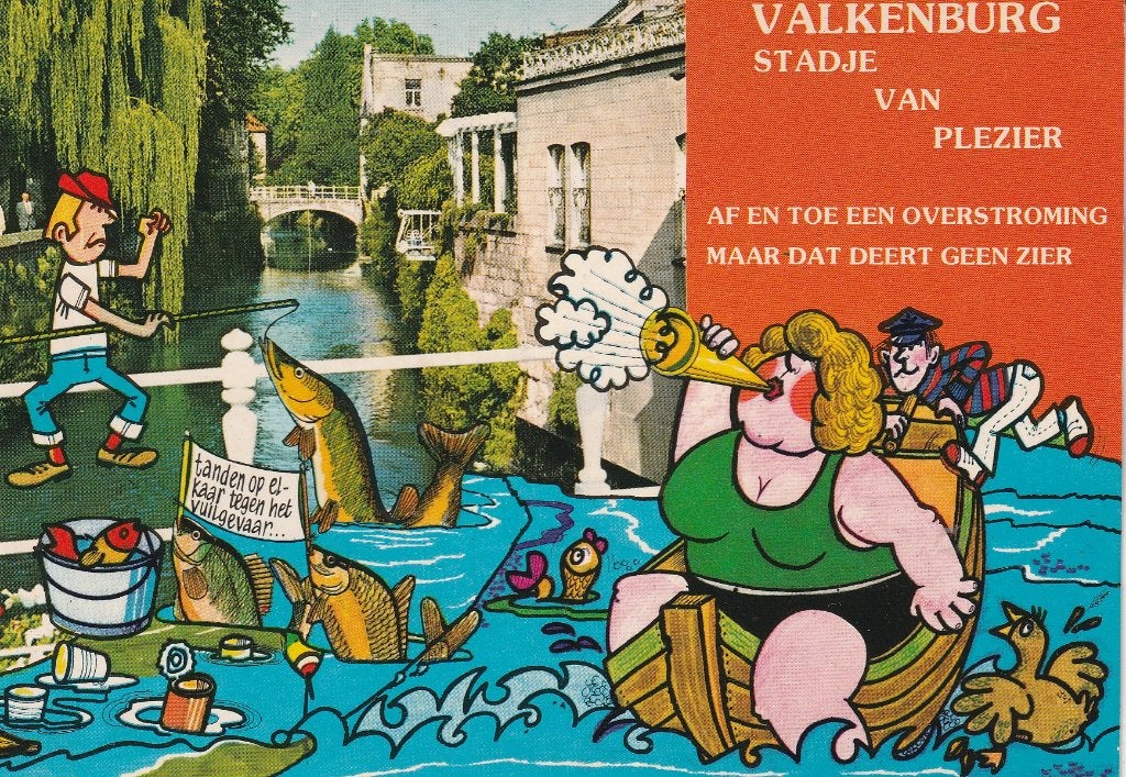 Valkenburg Stadje van plezier  1985, Ophalen of Verzenden, 1980 tot heden, Gelopen, Limburg