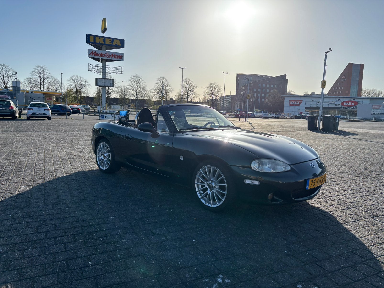 Mazda MX-5 1.6 I 2002 British racing green, APK 11/07/2027, Auto's, Mazda, Particulier, MX-5, Benzine, E, Cabriolet, Handgeschakeld