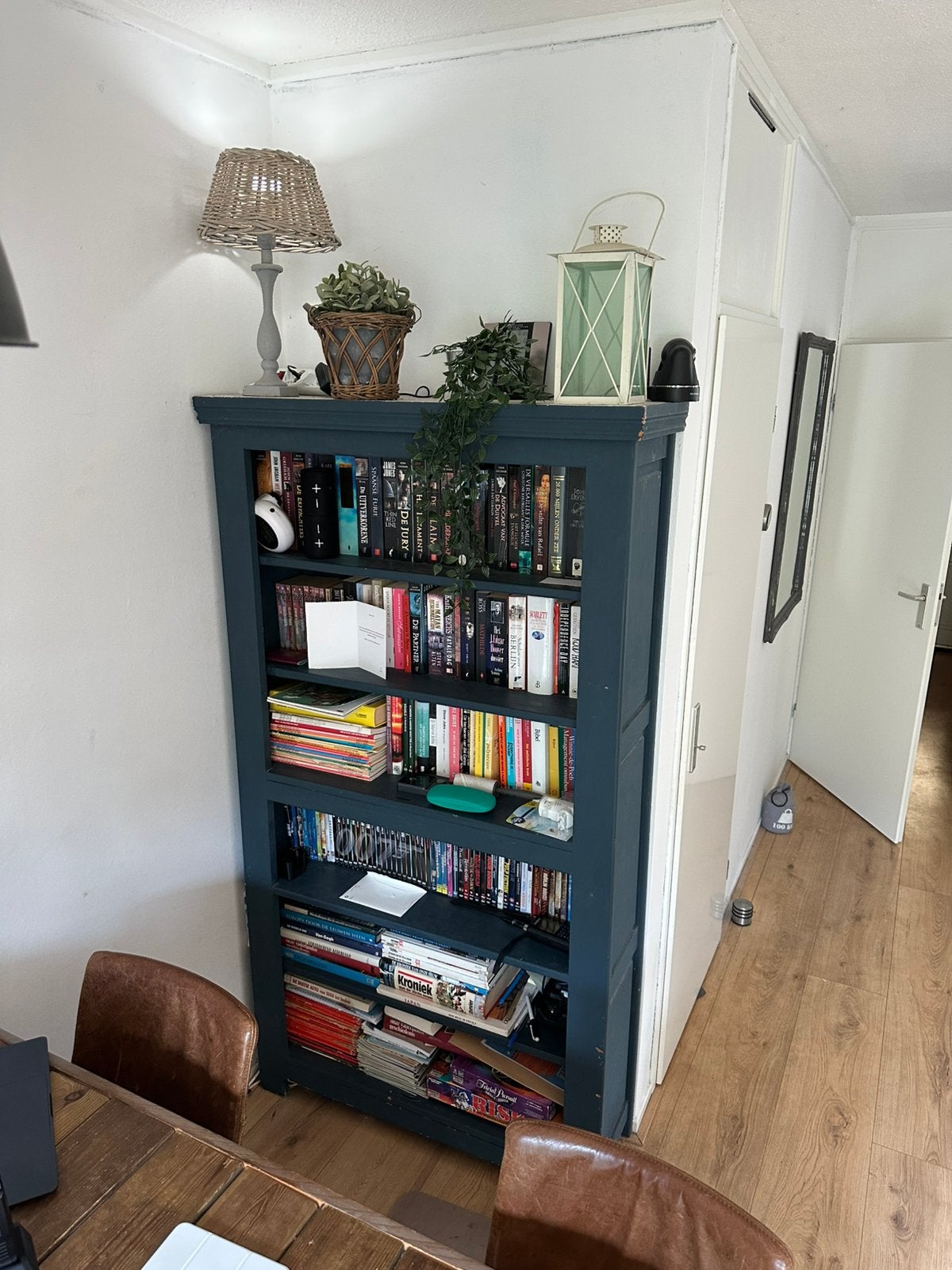 Boekenkast (eiken), Huis en Inrichting, Ophalen, Zo goed als nieuw, 25 tot 50 cm, 150 tot 200 cm
