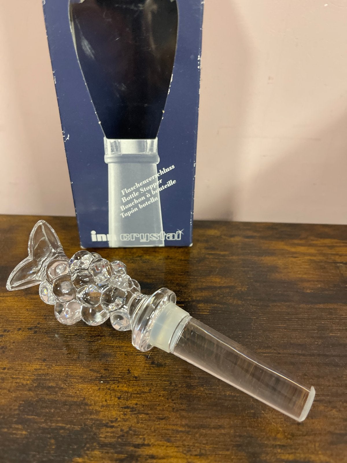 Inncrystal Druiven Flessenstop - Made in Austria, Ophalen of Verzenden, Wit, Glas, Klassiek