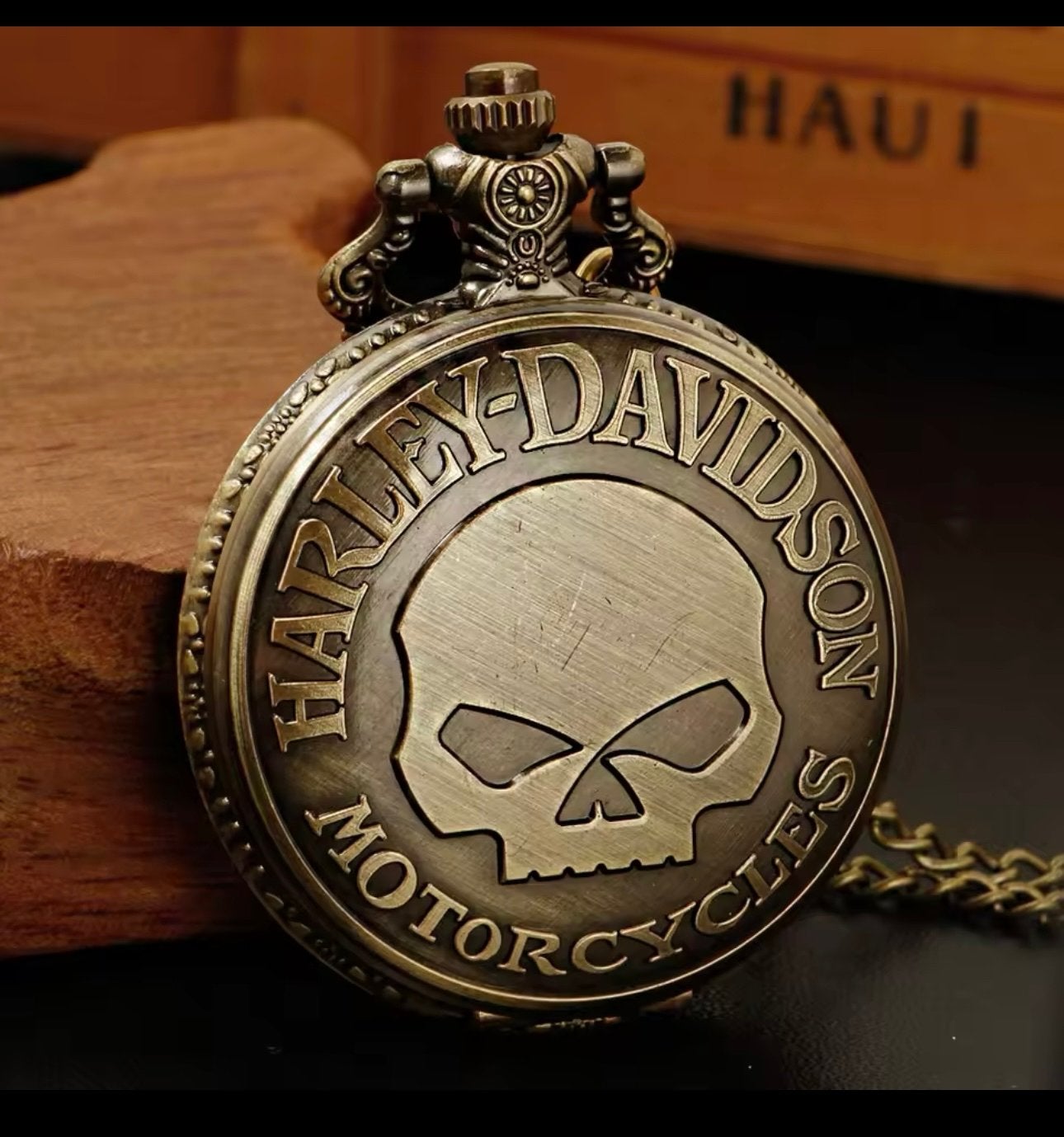 Vintage Zakhorloge met Ketting - Harley-Davidson Stijl, Motoren, Ophalen, Nieuw