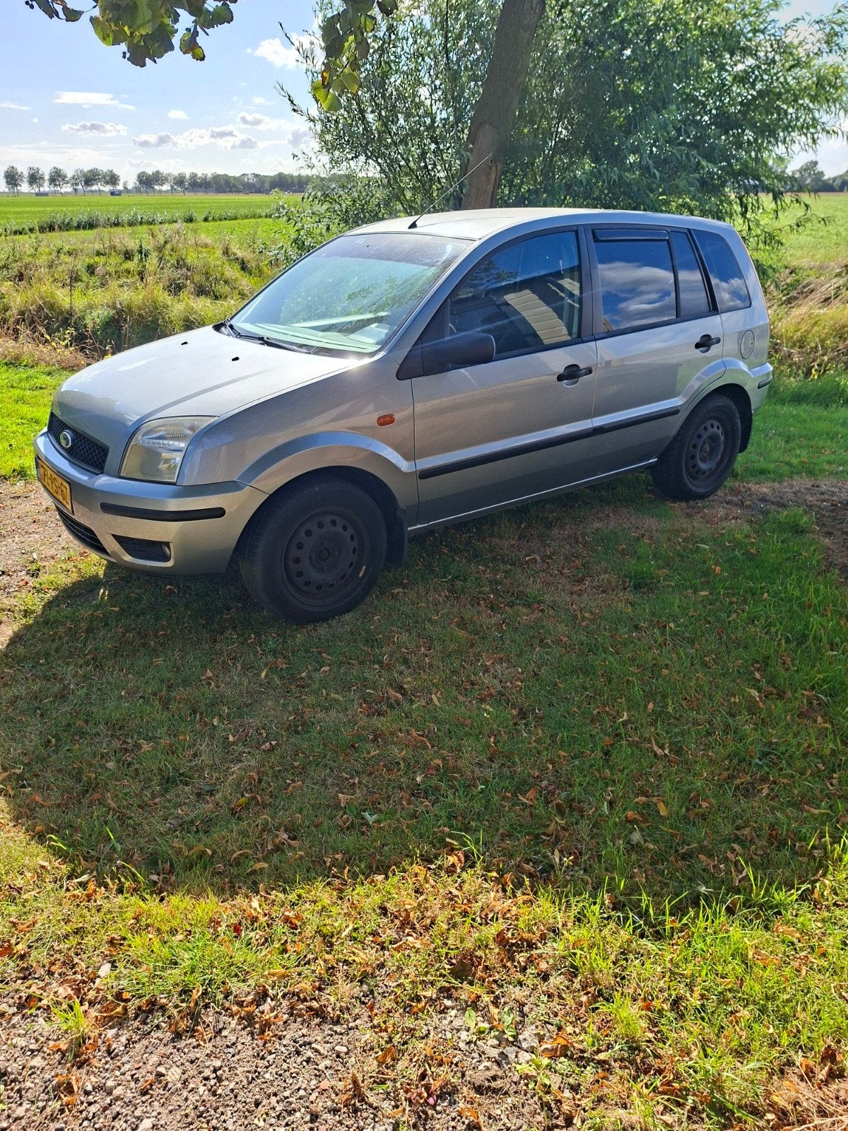 Ford Fusion 1.4 16V 2004 Grijs, Auto's, Voorwielaandrijving, 15 km/l, 40 €/maand, Origineel Nederlands