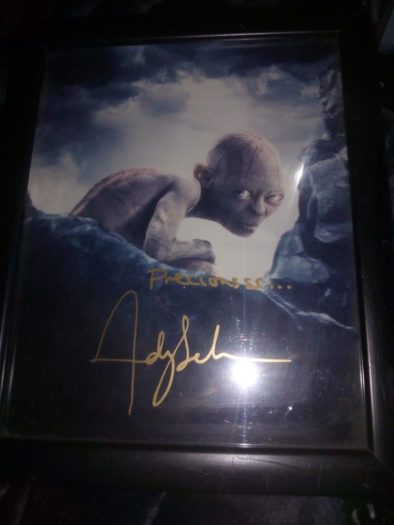 Gesigneerde Gollum (Andy Serkis) foto met COA, Ophalen of Verzenden, Zo goed als nieuw