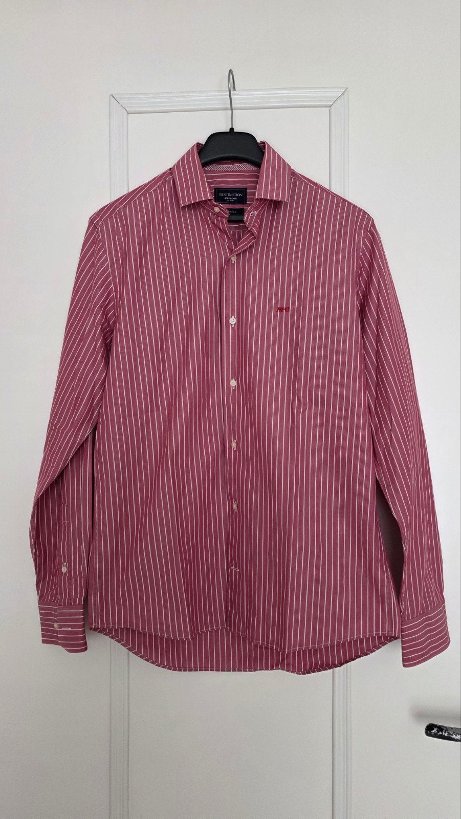 McGregor Distinction Heren overhemd - Rood gestreept, Kleding | Heren, Ophalen of Verzenden, Zo goed als nieuw, Rood