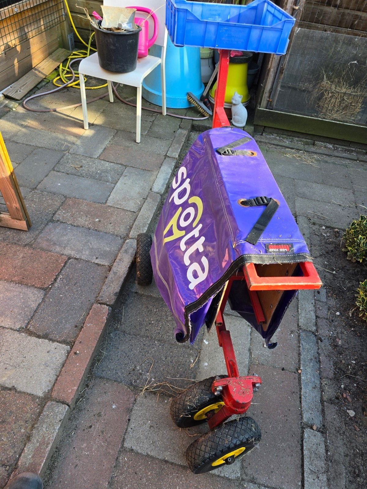 post/folder kar, 100 liter of meer, Ophalen, Transportkar