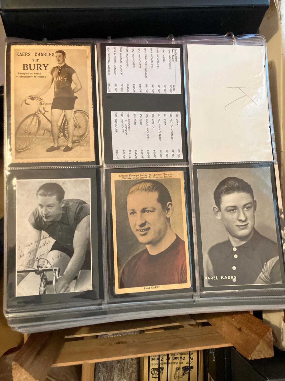 Grote verzameling wieler foto s in albums, Verzamelen, Ophalen of Verzenden, Gebruikt, Overige sporten, Spelerskaart