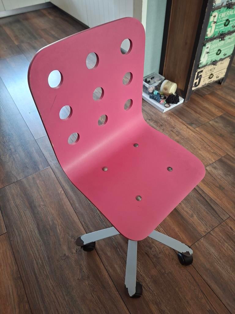 Roze kinder bureaustoel, Huis en Inrichting, Bureaustoelen, Ophalen, Gebruikt, Roze, Bureaustoel